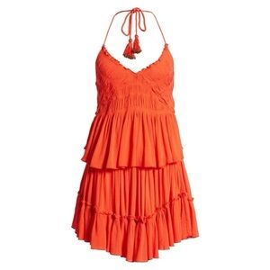 Free People Heat Wave Top  & skirt in Orange M